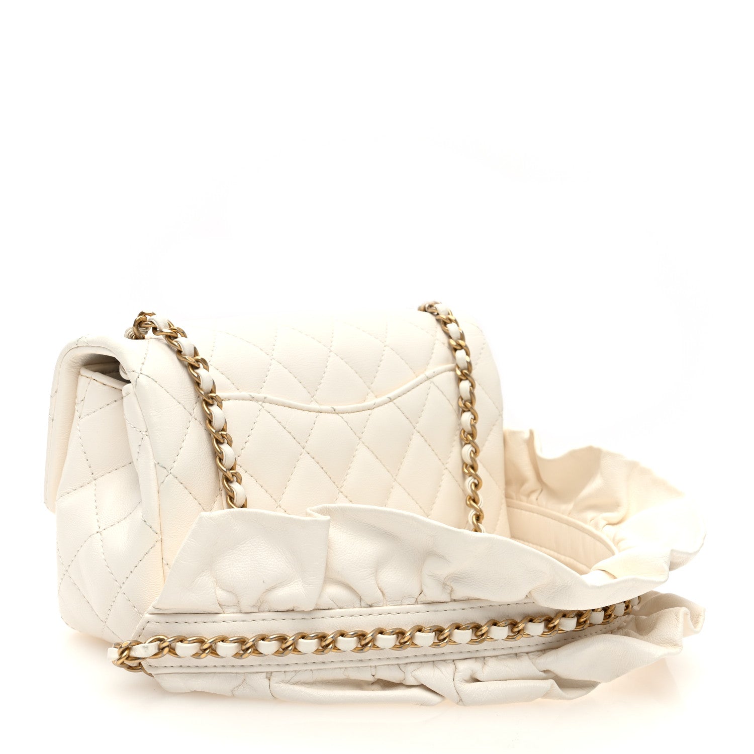 Chanel Calfskin Quilted Mini Romance Rectangular Flap White 3 of 10
