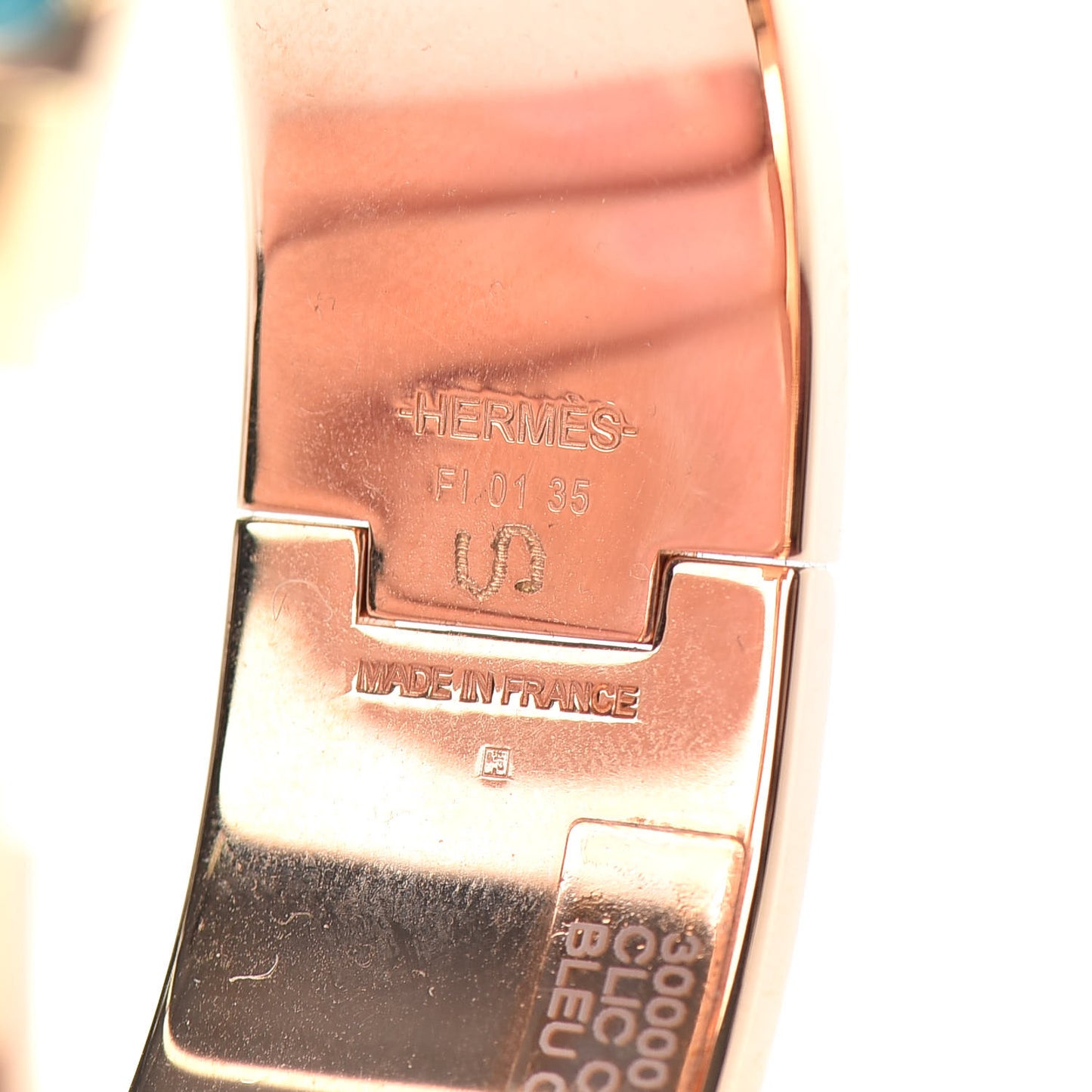 Enamel Wide Clic Clac H Bracelet PM Bleu Canard