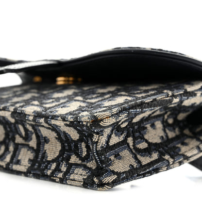 Christian Dior Oblique Saddle Belt Bag Blue 9 of 13
