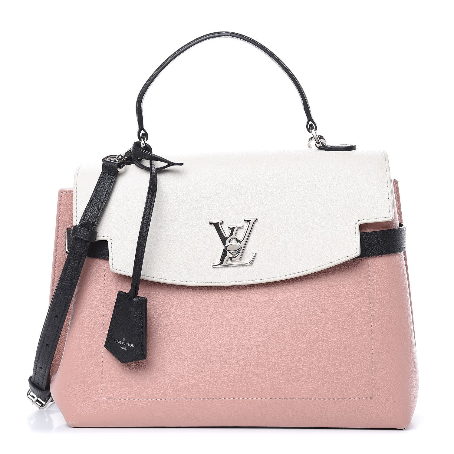 Louis Vuitton Soft Calfskin Lockme Ever Rose Ballet White Maito Black 1 of 11