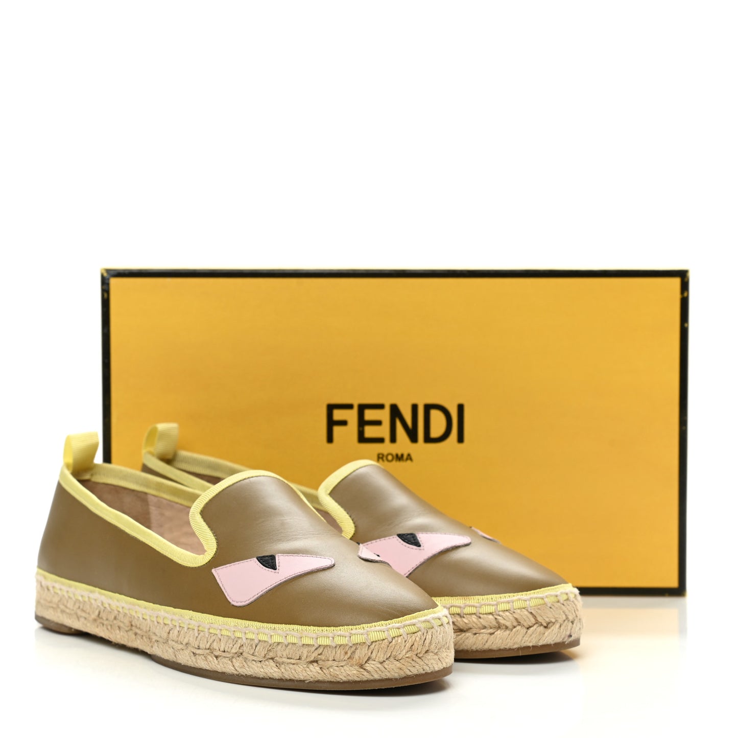Calfskin Monster Eyes Espadrille Moccasins 37 Camaleonte Cotton Candy Black Paglia