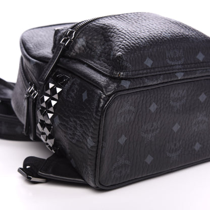MCM Visetos Side Stud Mini Stark Backpack Black 7 of 8