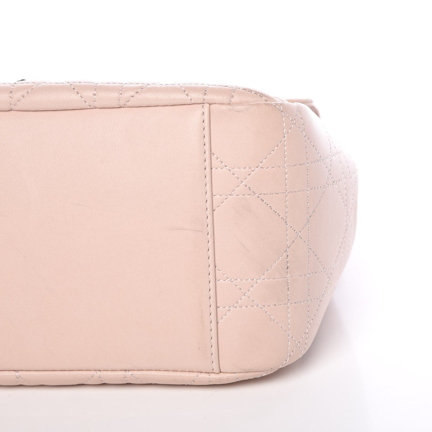 Lambskin Cannage Large Miss Dior Flap Rose Poudre