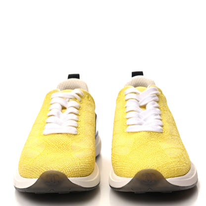 Chanel Mesh Embroidered CC Sneakers 36.5 Yellow 2 of 8