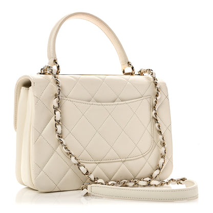 Chanel Lambskin Quilted Small Trendy CC Dual Handle Flap Bag White 3 of 10