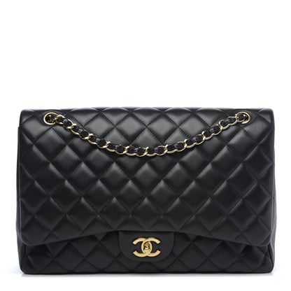 Chanel Lambskin Quilted Maxi Single Flap Black 1 of 12