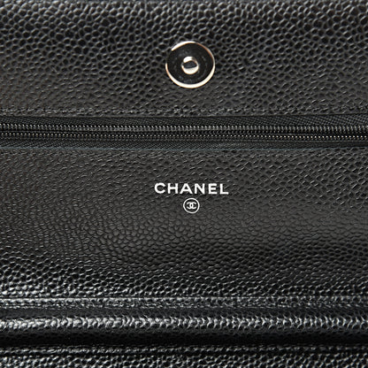 Chanel Caviar Quilted Wallet On Chain WOC Black 5 of 11