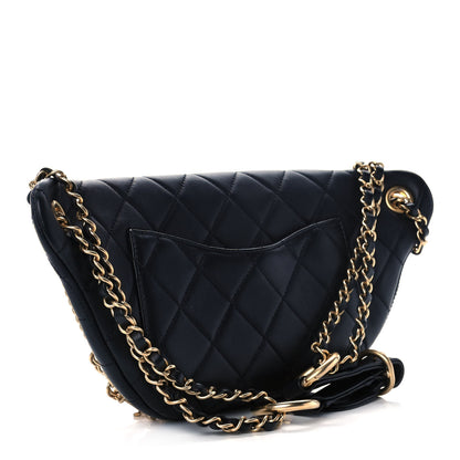 Chanel Lambskin Quilted All About Chains Waist Belt Bag Black 3 of 11