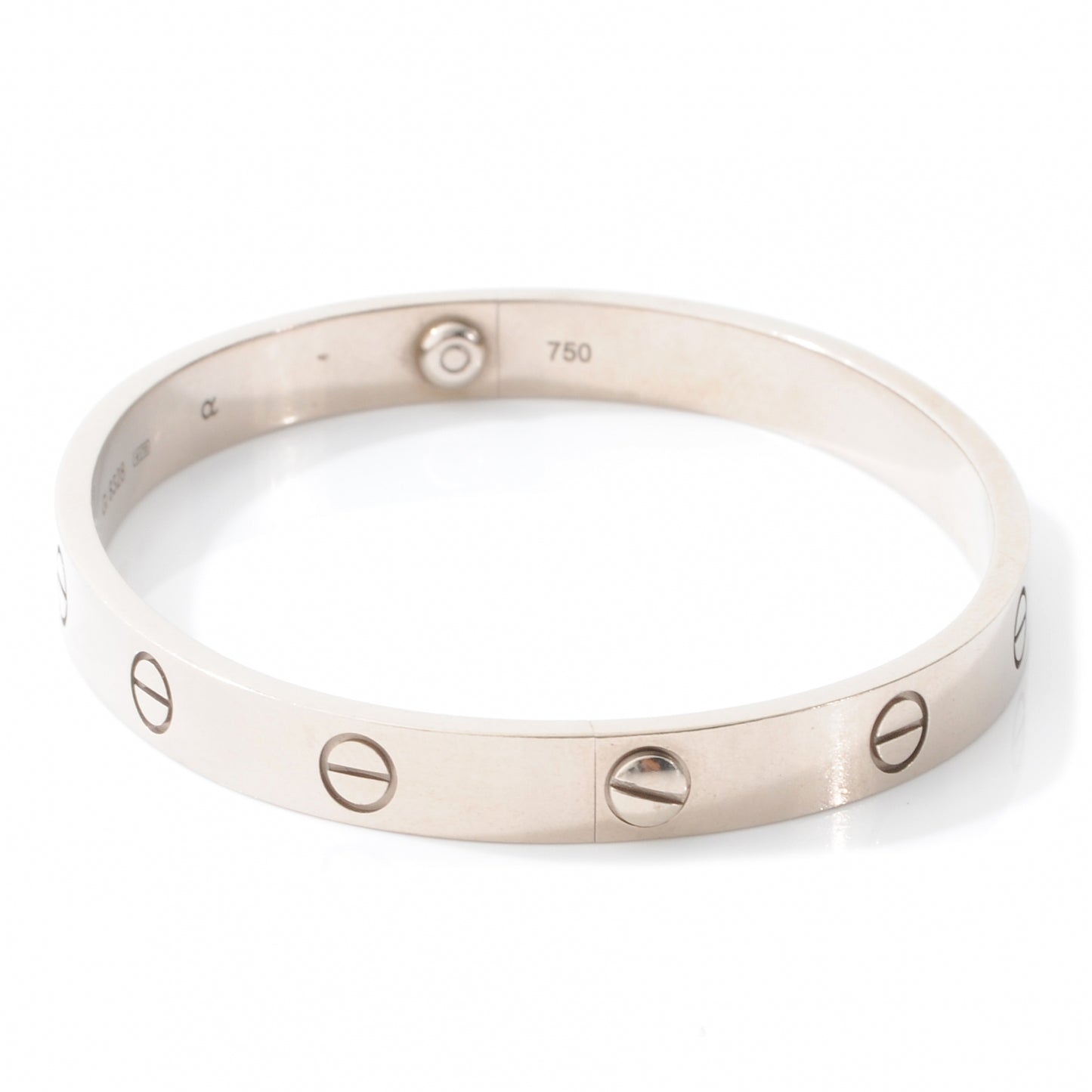 18K White Gold LOVE Bracelet 17