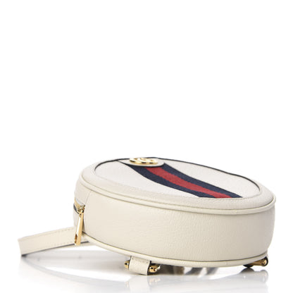 Gucci Textured Calfskin Web Mini Ophidia Round Backpack Mystic White 3 of 9