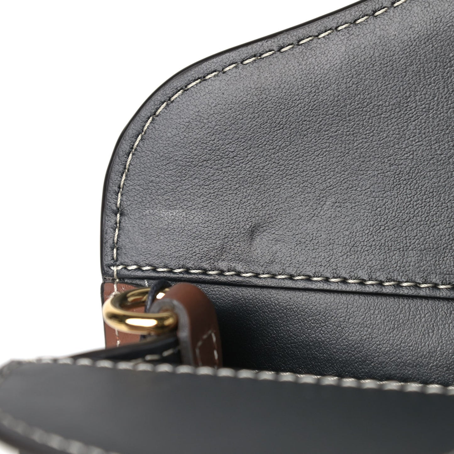 Smooth Calfskin Canvas Two Tone Mini Pocket Bag Black Tan