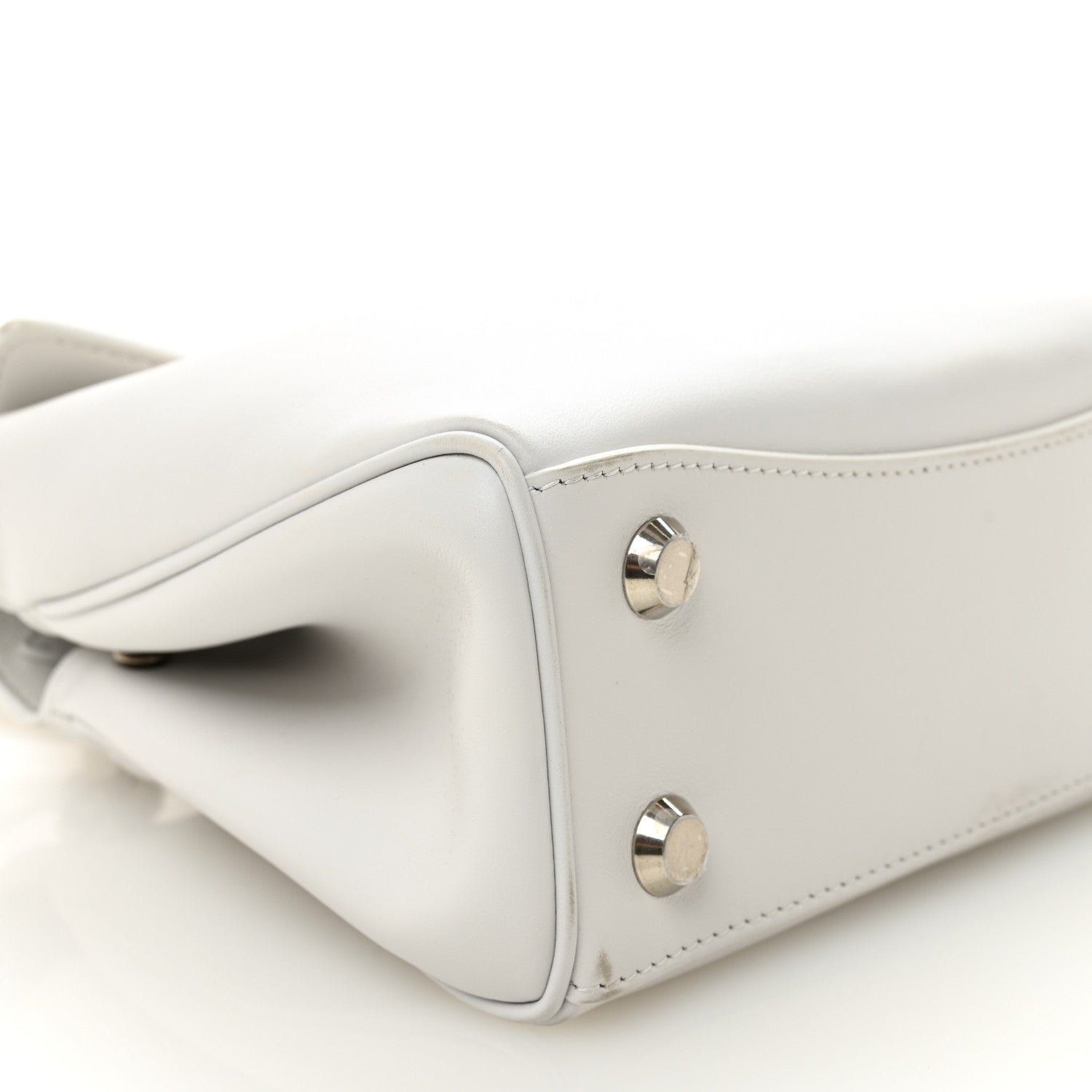 Balenciaga Natural Smooth Calfskin Mini Rodeo Top Handle Handbag Optic White 9 of 10