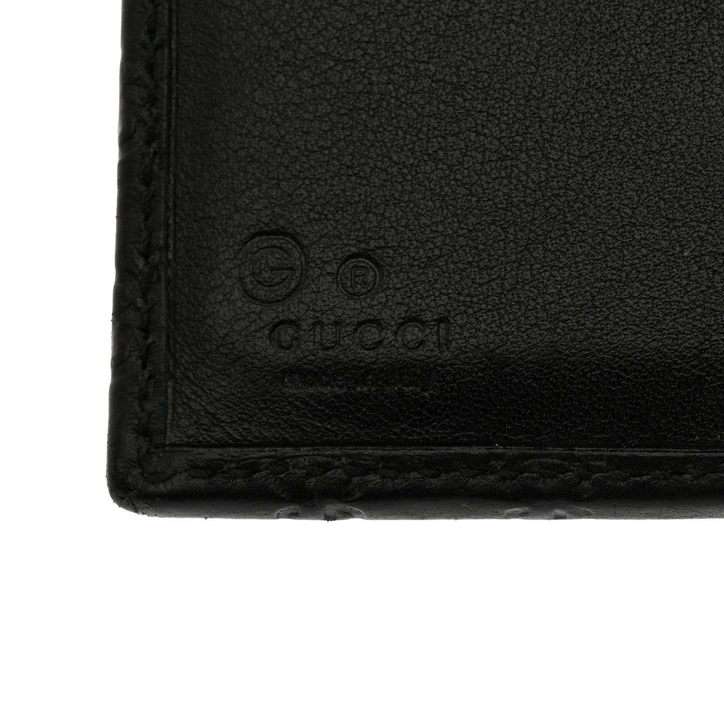 Microguccissima Snap Bi-Fold Wallet Black