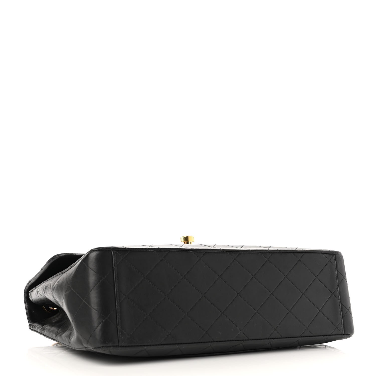Chanel Lambskin Quilted XL Jumbo Single Flap Black 4 of 10