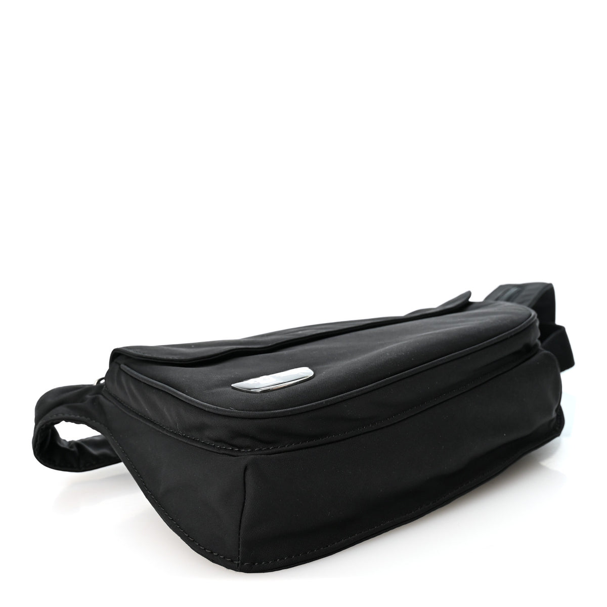 Nylon Shield Mens Belt Bag Black