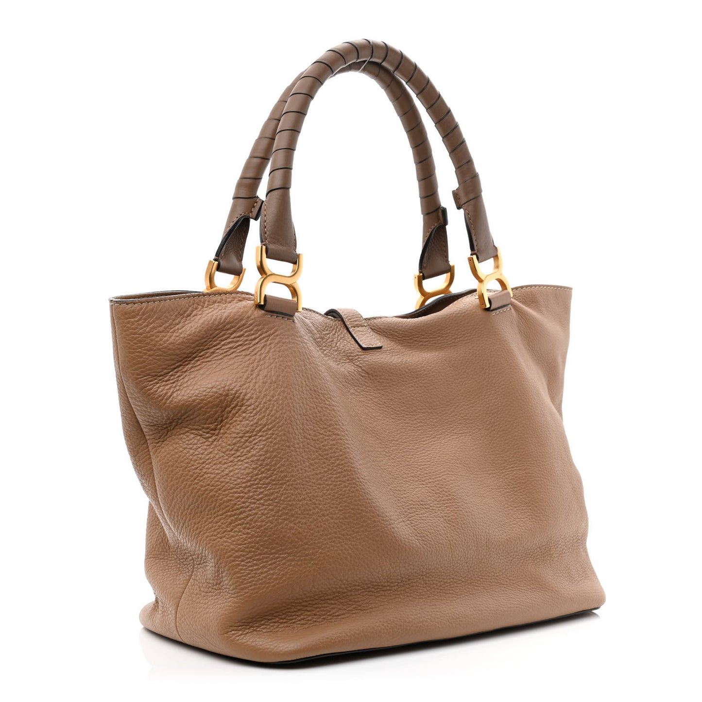 Calfskin Large New Marcie Tote Nut