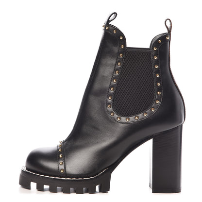 Louis Vuitton Calfskin Rockabilly Chelsea Ankle Boots 36 Black 1 of 10