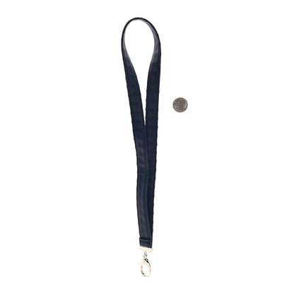 Chanel Lambskin Quilted Lanyard Key Holder Necklace Navy 2 of 4