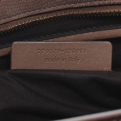Saint Laurent Leather Lizard Effect Cabas ChYc Medium Brown 7 of 7