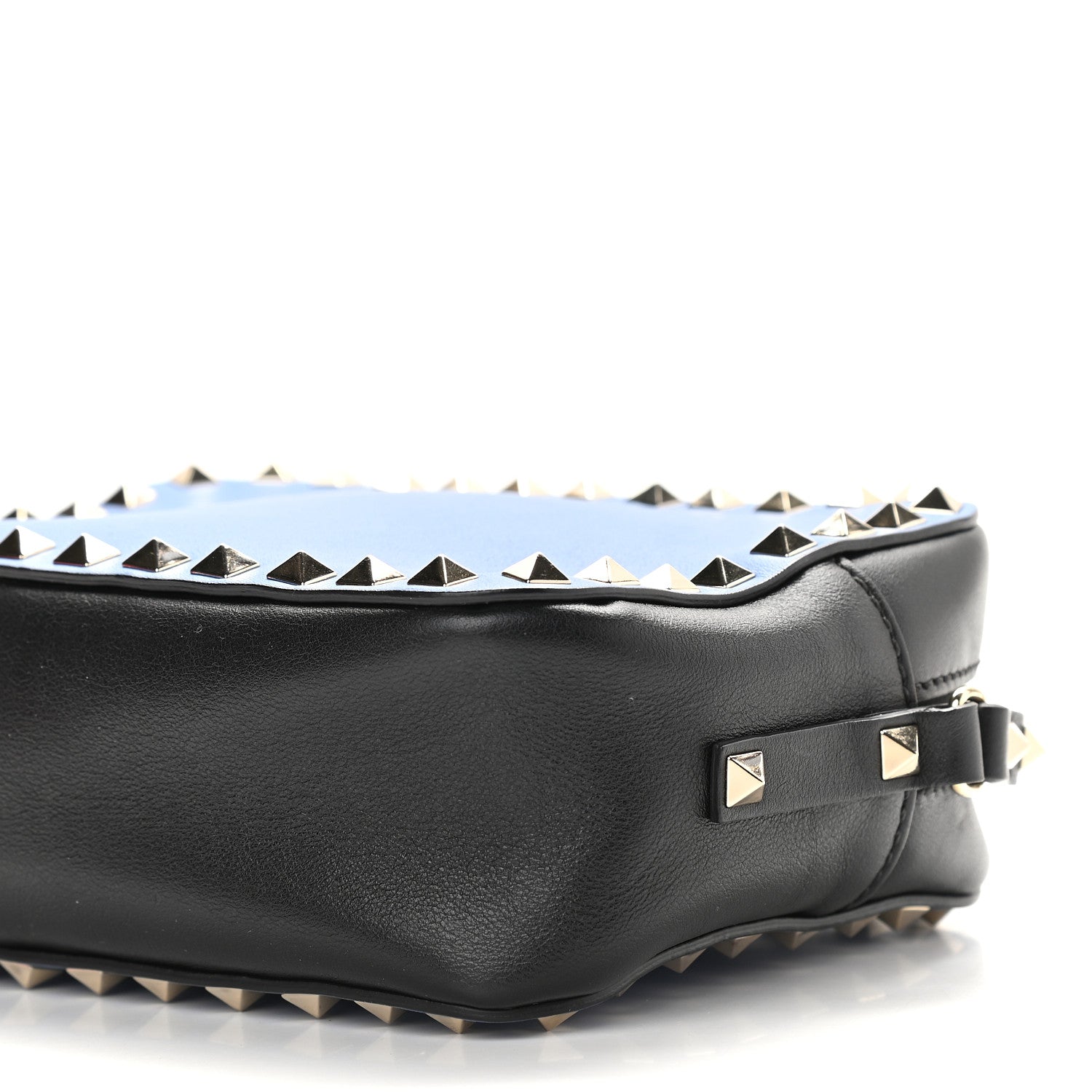 Valentino Garavani Calfskin Rockstud Camera Crossbody Bag Blue Black 8 of 8