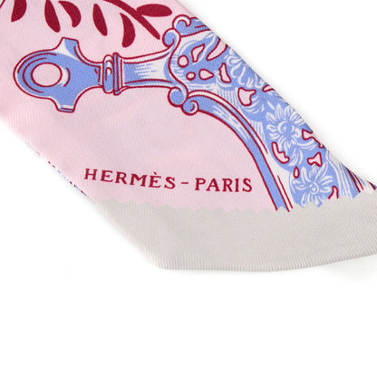 Hermes Silk Etriers Remix Twilly Rose Pale Bordeaux 2 of 4