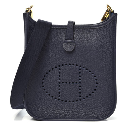 Hermes Taurillon Clemence Evelyne TPM Bleu Nuit 1 of 10