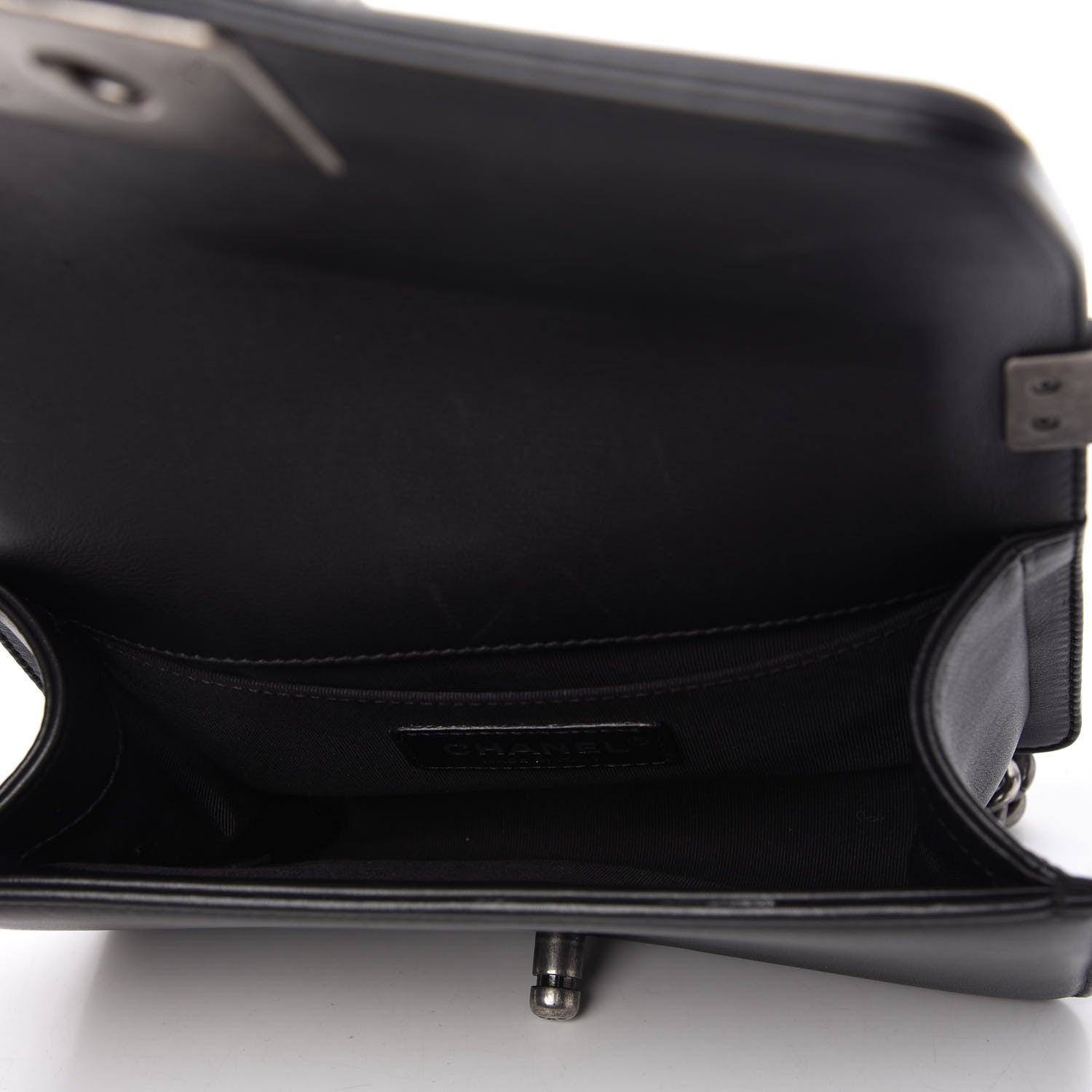 Chanel Calfskin Chevron Quilted Small Boy Flap Black 5 of 9