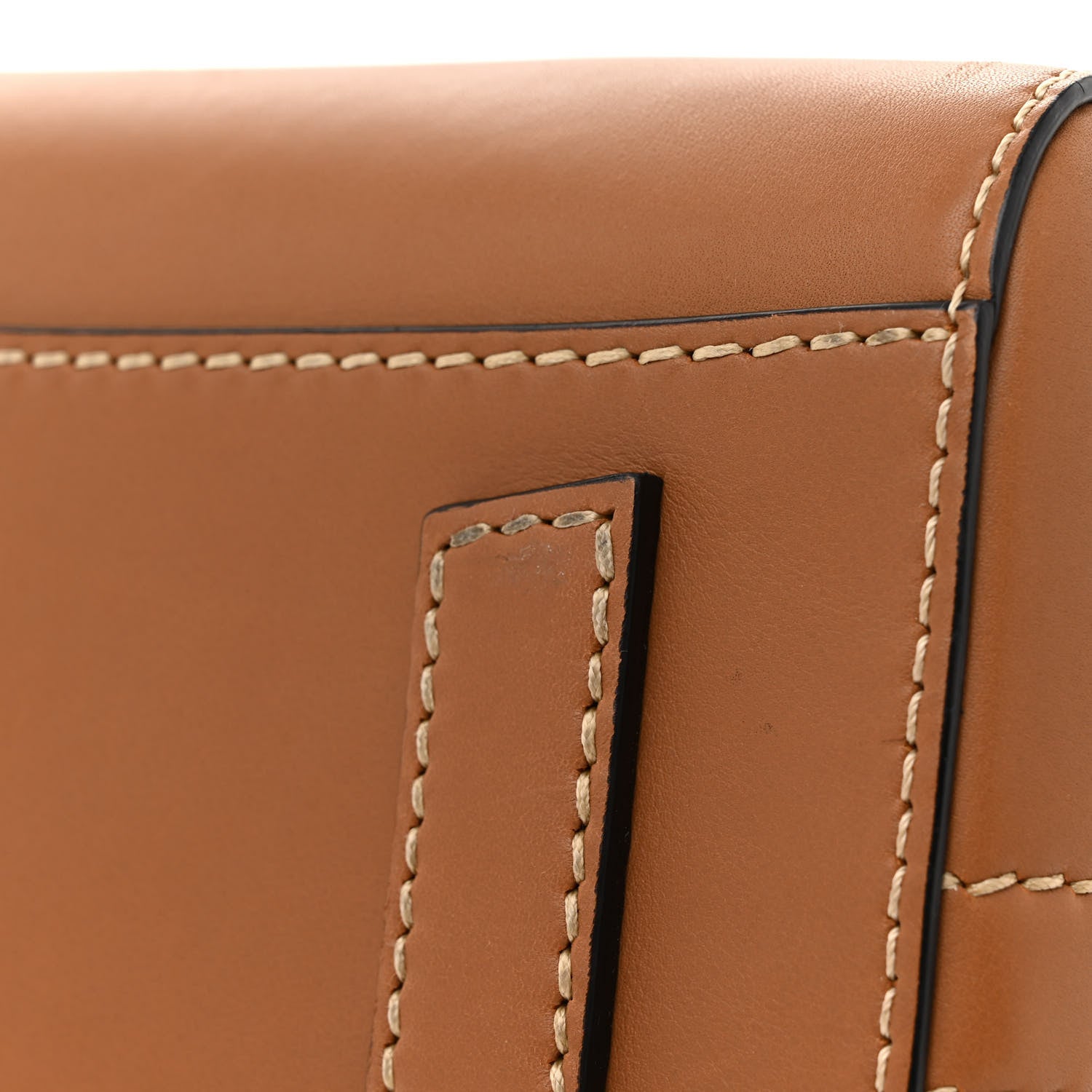 Givenchy Calfskin Contrast Topstitch Small Antigona Cognac 11 of 19