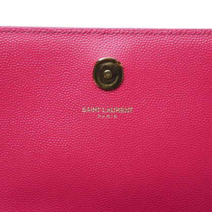 Saint Laurent Grain De Poudre Medium Monogram Kate Satchel Lipstick Fuchsia 8 of 9