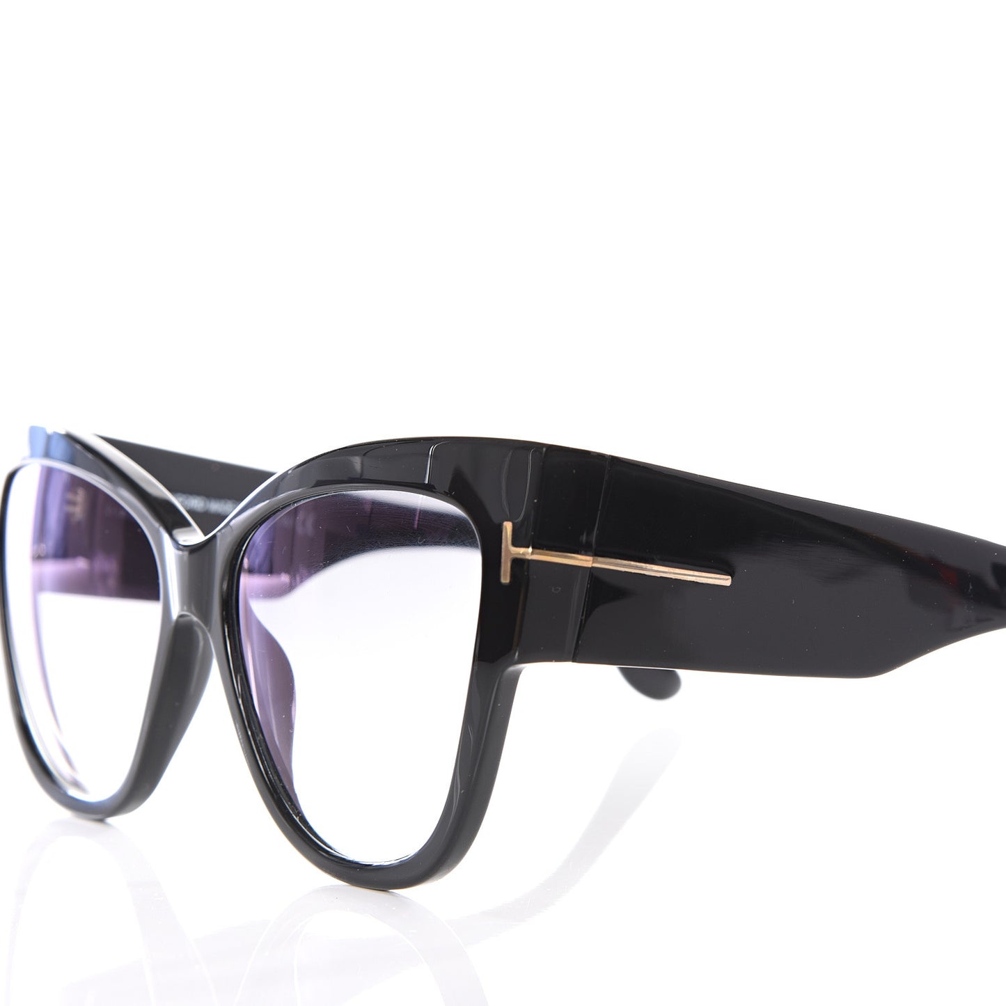 Acetate Anoushka Cat Eye Sunglasses TF371 Black