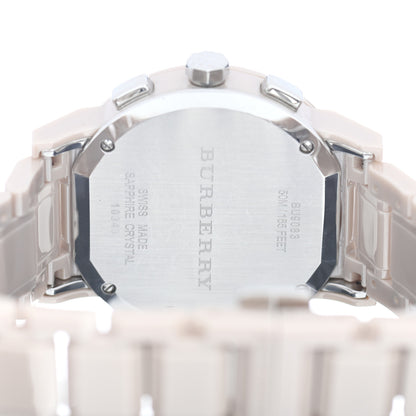 Burberry Ceramic 38mm City Trench Chronograph Quartz Watch Taupe BU9083 4 of 4
