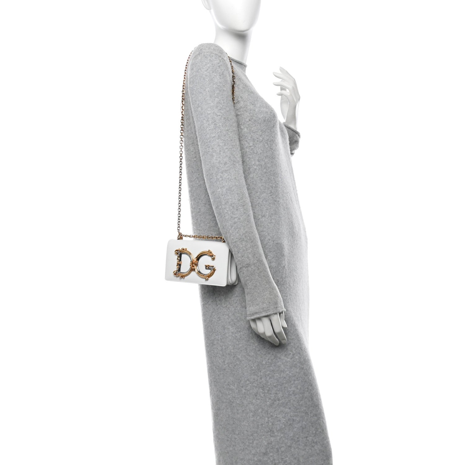 Dolce & Gabbana Nappa DG Girls Phone Shoulder Bag White 2 of 10