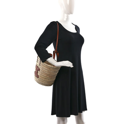 Celine Raffia Calfskin Triomphe Teen Panier Tan 2 of 8