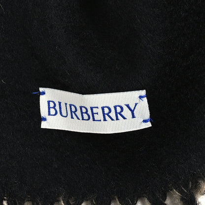 Burberry Cashmere Embroidered Knight Solid Scarf Camel Black 3 of 4