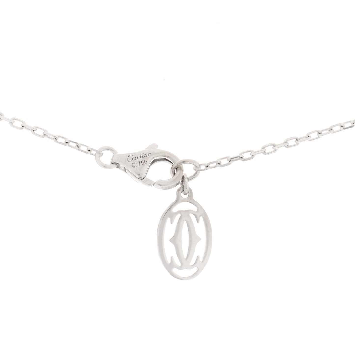 18K White Gold Diamond Legers 3 Heart Motif Necklace