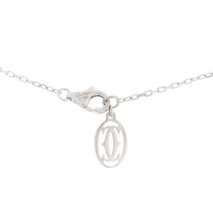 Cartier 18K White Gold Diamond Legers 3 Heart Motif Necklace 3 of 3