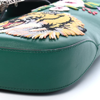 Gucci Calfskin Web Embroidered Small Dionysus Hobo Emerald Green 9 of 9