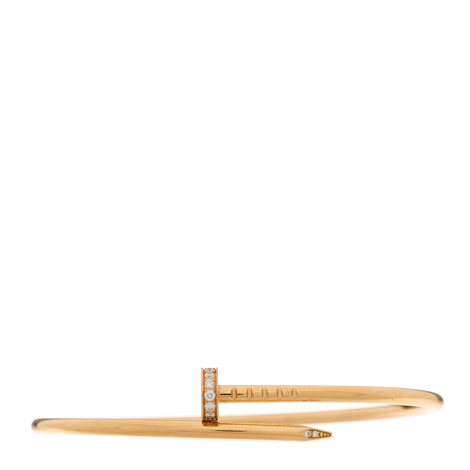 Cartier 18K Pink Gold Diamond Small Juste Un Clou Bracelet 16 1 of 5