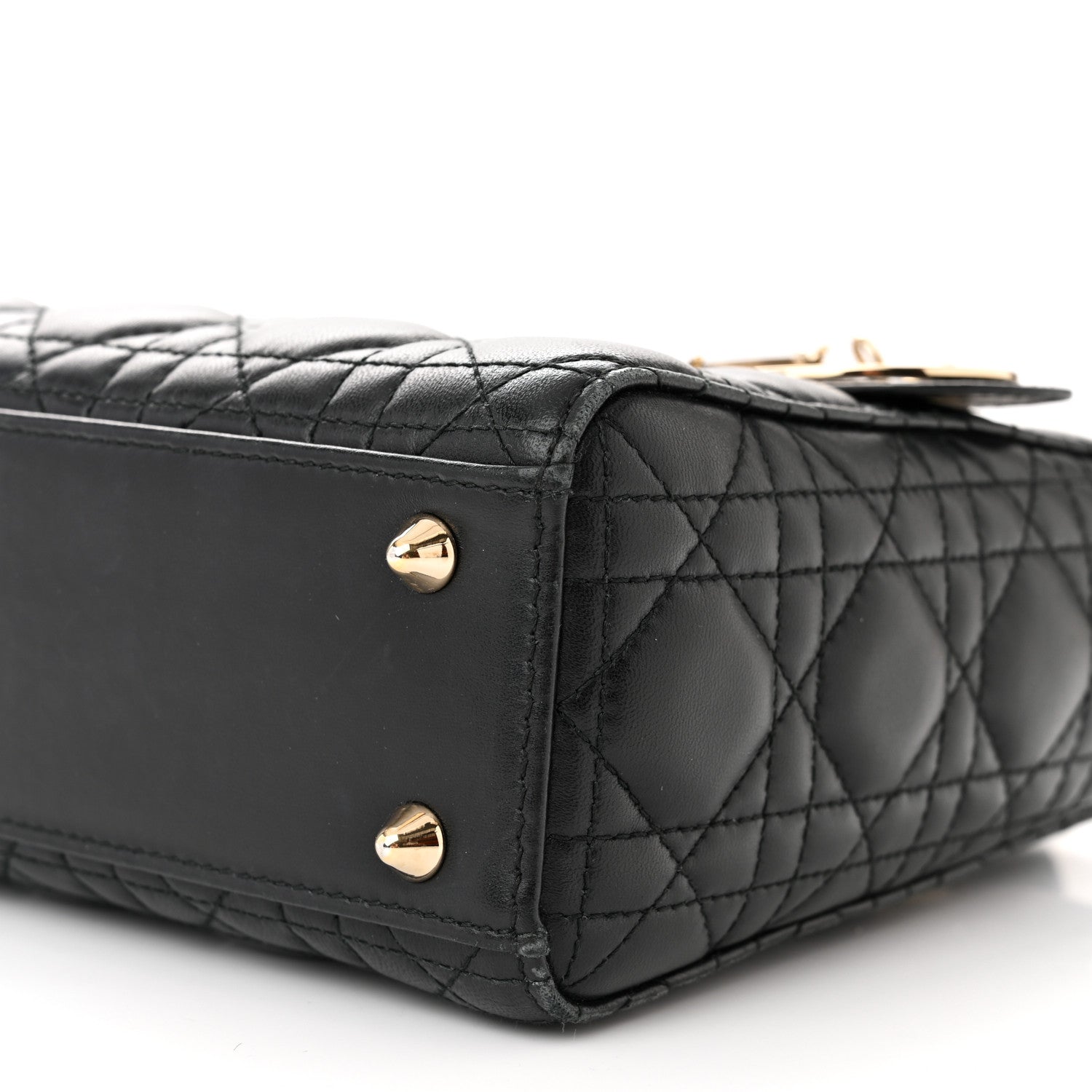 Christian Dior Lambskin Cannage Small Lucky Badges My Lady Dior Black 10 of 16