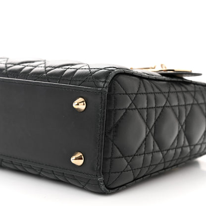 Christian Dior Lambskin Cannage Small Lucky Badges My Lady Dior Black 10 of 16