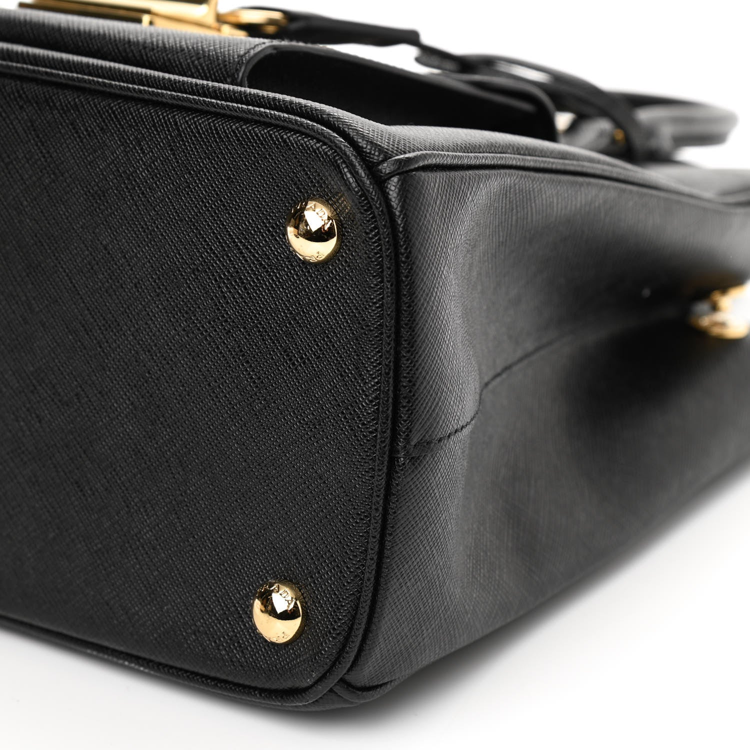 Prada Saffiano Lux Galleria Front Pocket Tote Black 8 of 8
