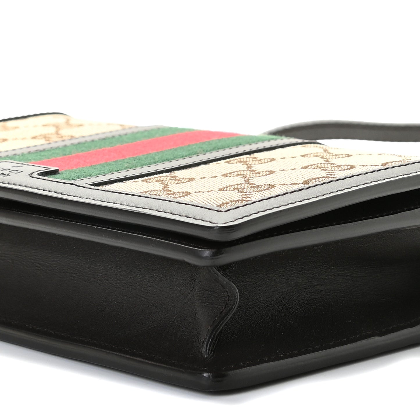 Monogram Web Strap Wallet Dark Brown