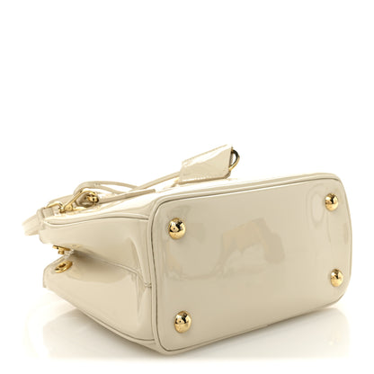 Prada Vernice Mini Galleria Double Zip Tote Avorio 4 of 10