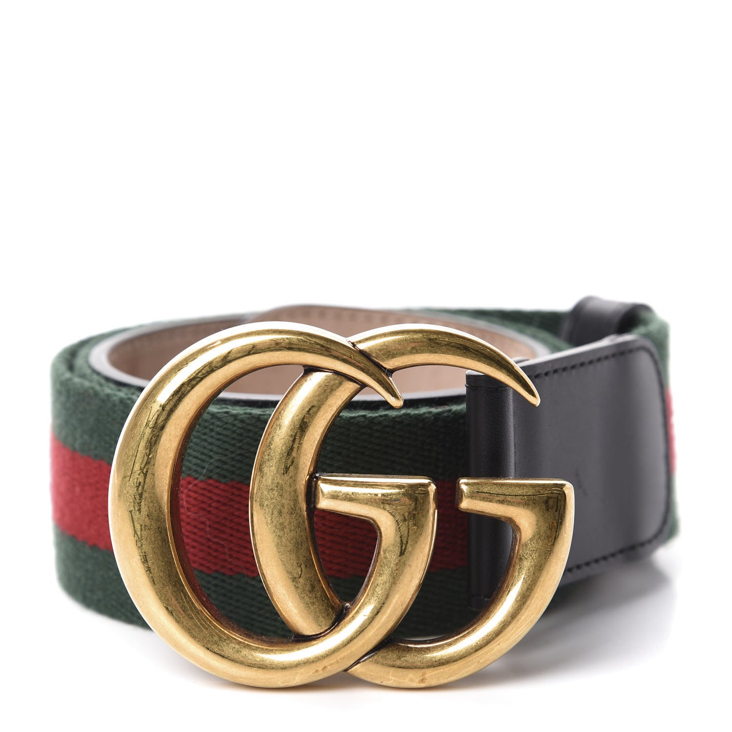 Nylon Calfskin Double G Web 40mm Belt 90 36 Green Red Black