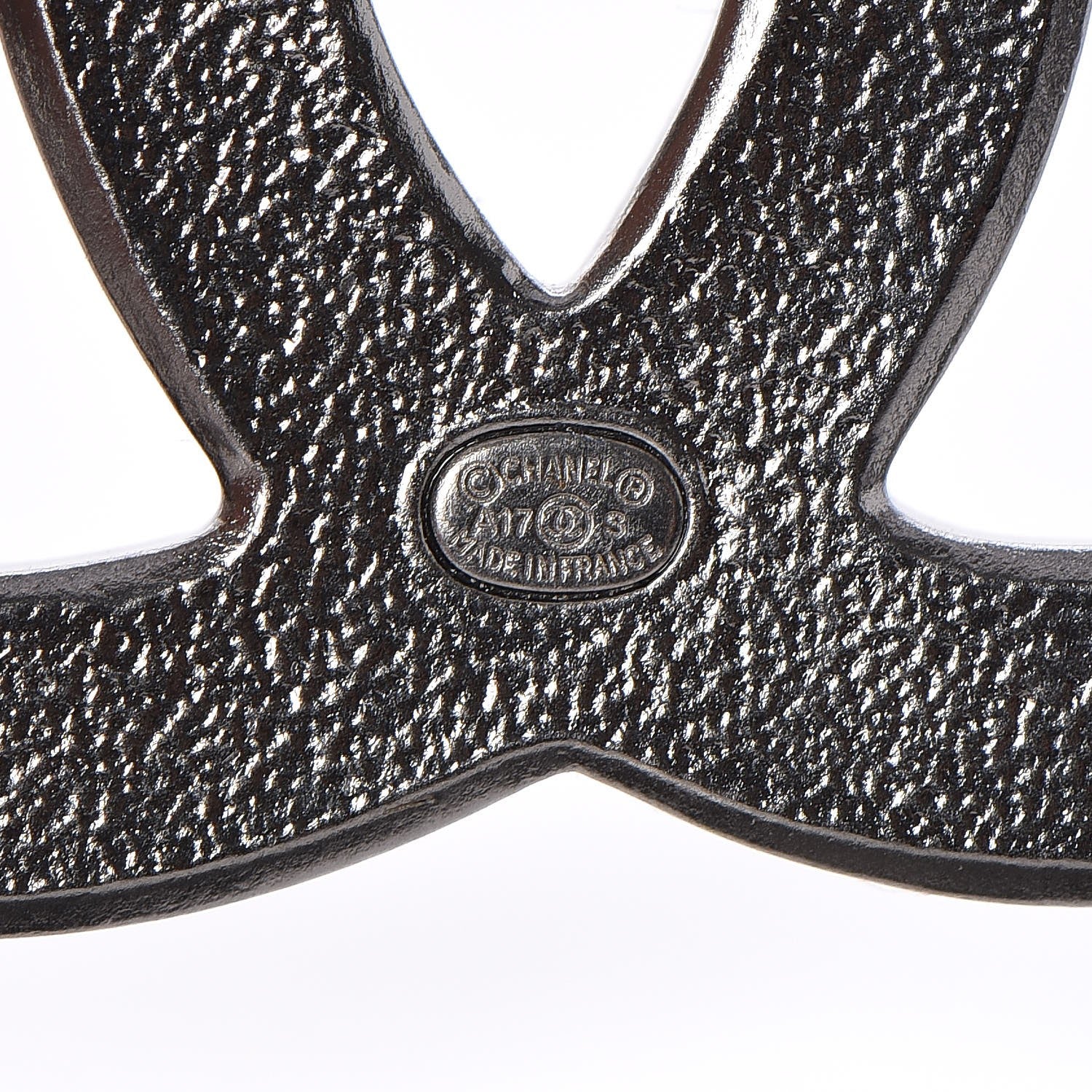 Chanel Metal Crystal CC Square Brooch Ruthenium 4 of 5