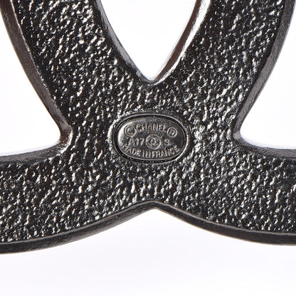 Chanel Metal Crystal CC Square Brooch Ruthenium 4 of 5