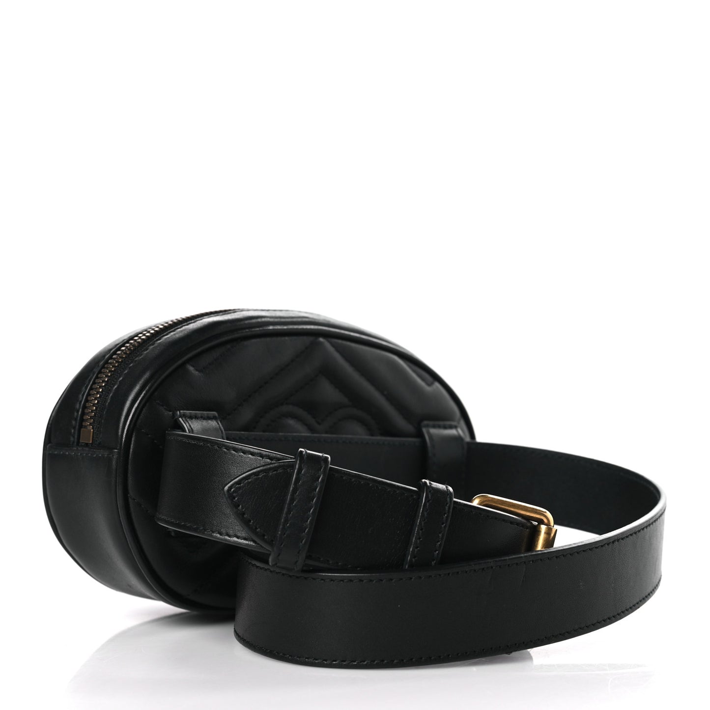 Calfskin Matelasse GG Marmont Belt Bag 75 30 Black