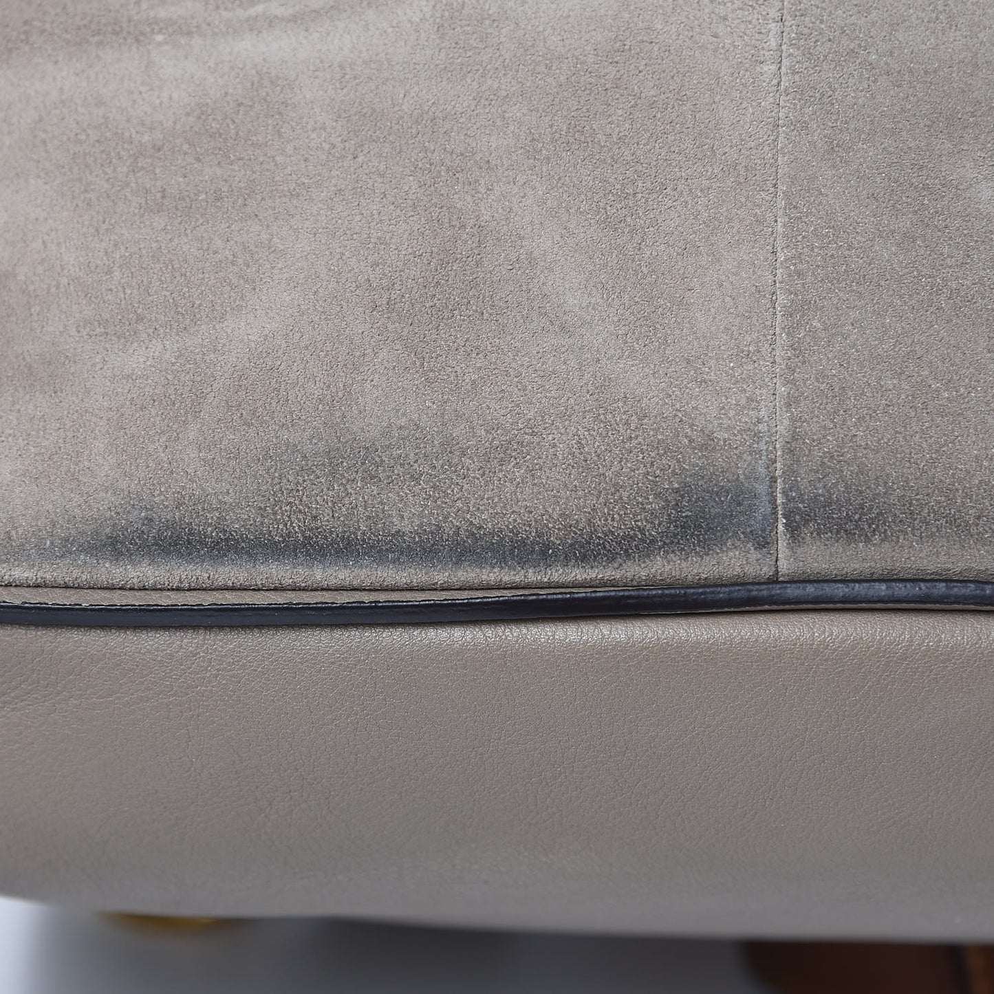 Suede Calfskin Small Lexa Shoulder Bag Motty Grey