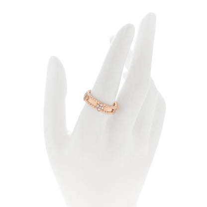 Van Cleef & Arpels 18K Rose Gold Diamond Sweet Perlee Clovers Ring 57 8 2 of 5