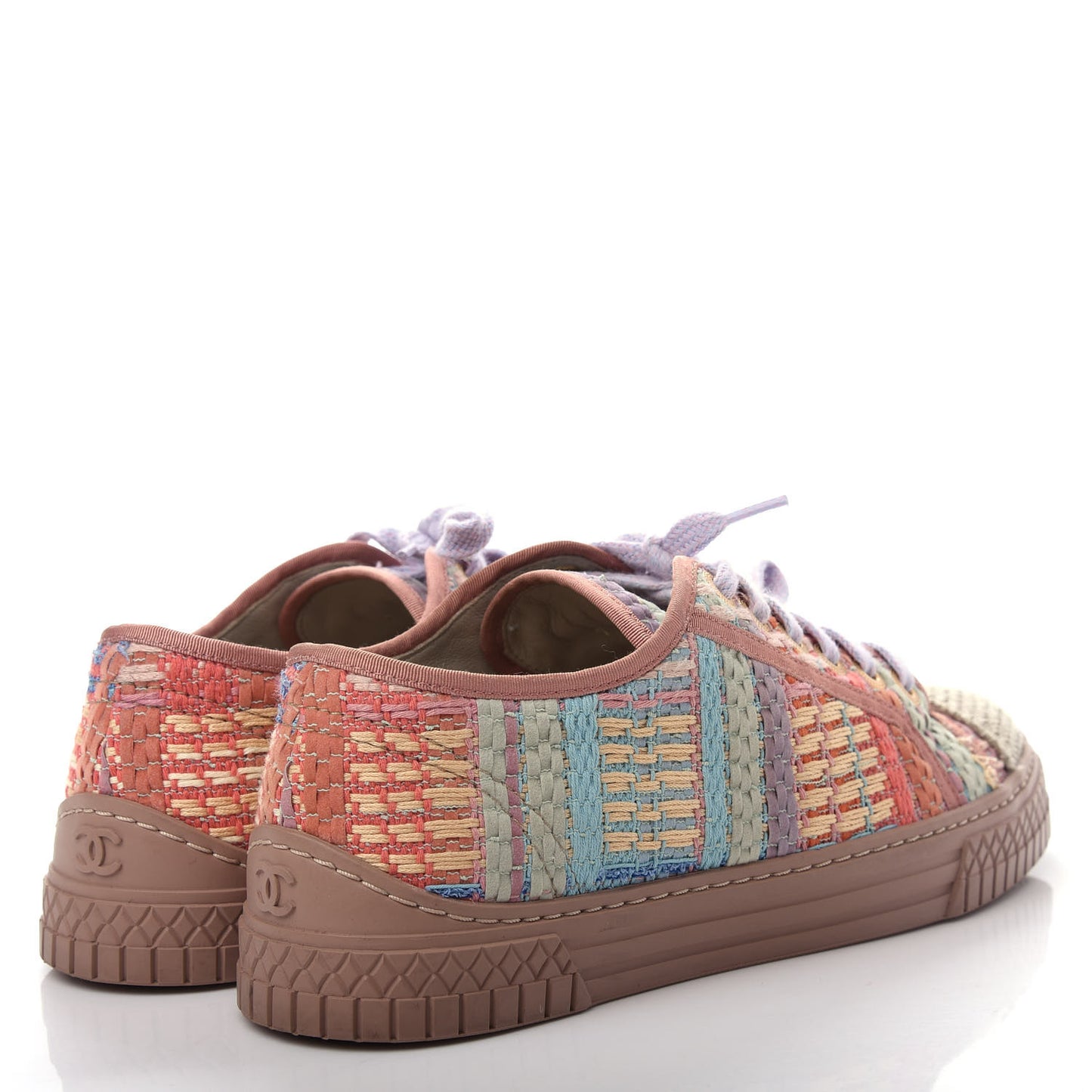 Tweed Low Top Sneakers 36 Multicolor Beige